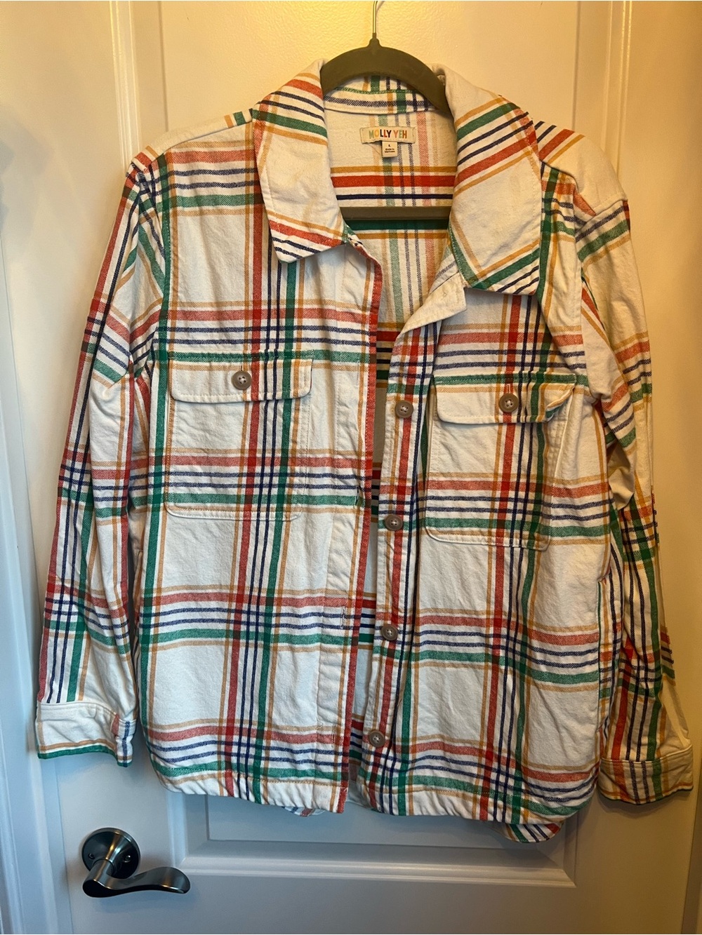 Molly Yeh Multicolor Plaid Button-Up Jacket